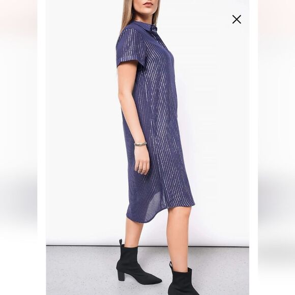 WILDFANG nwt Empower Pinstripe Shirt Dress Size M - Picture 5 of 16